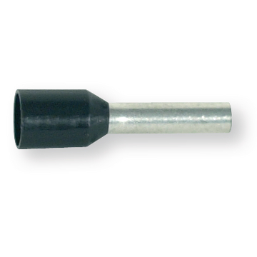 Vadu dzīslu izolācijas kontakti, 1-dzīslu,  DIN 46228-4 1,5 mm, melns